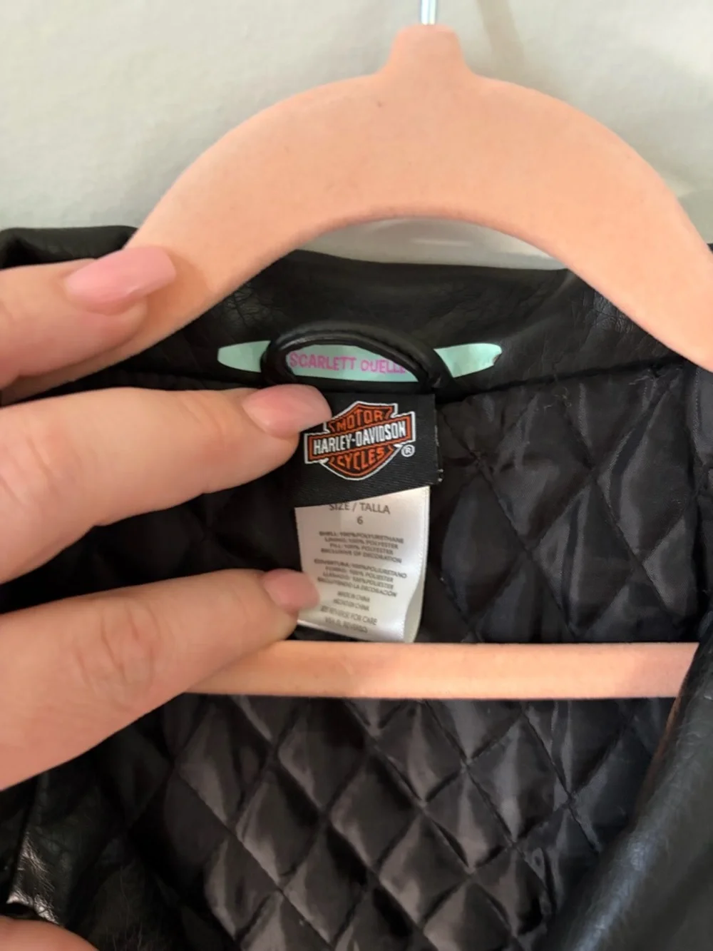 Harley-Davidson Kids Black Biker Jacket size 6